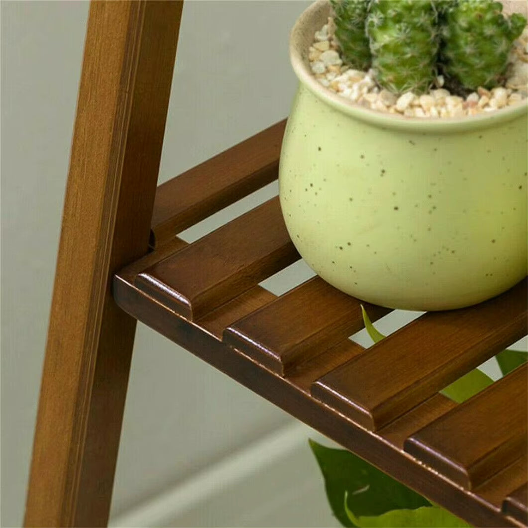 Tall Bamboo Plant Stand – 30"/38"/46" Multi-Tier Flower Pot Display Shelf for Indoor & Outdoor Use 