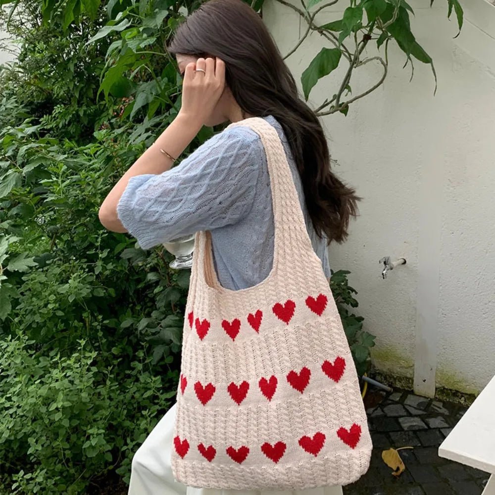 Chic Knitted Tote Bag - | KSLotuslux