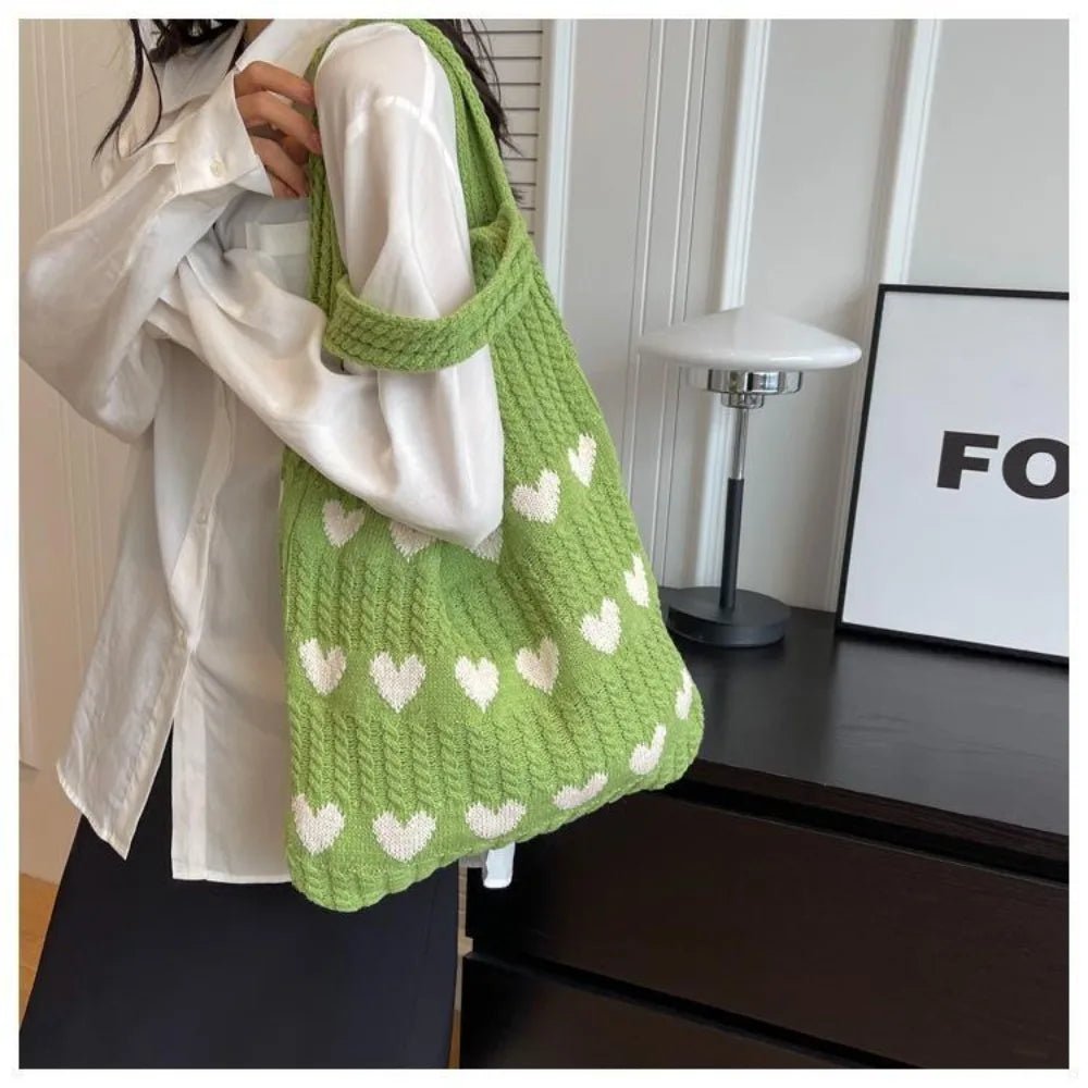 Chic Knitted Tote Bag - | KSLotuslux