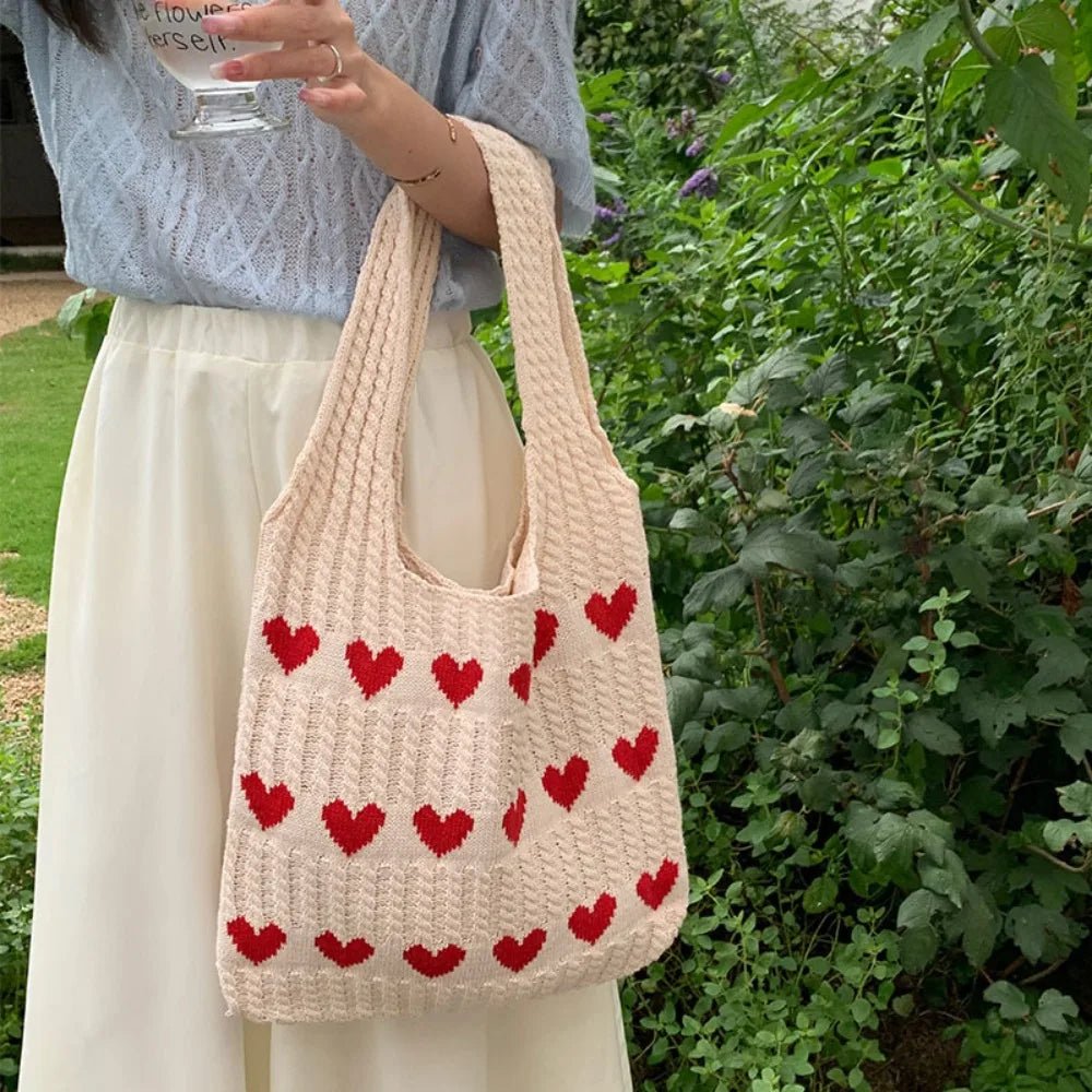 Chic Knitted Tote Bag - | KSLotuslux