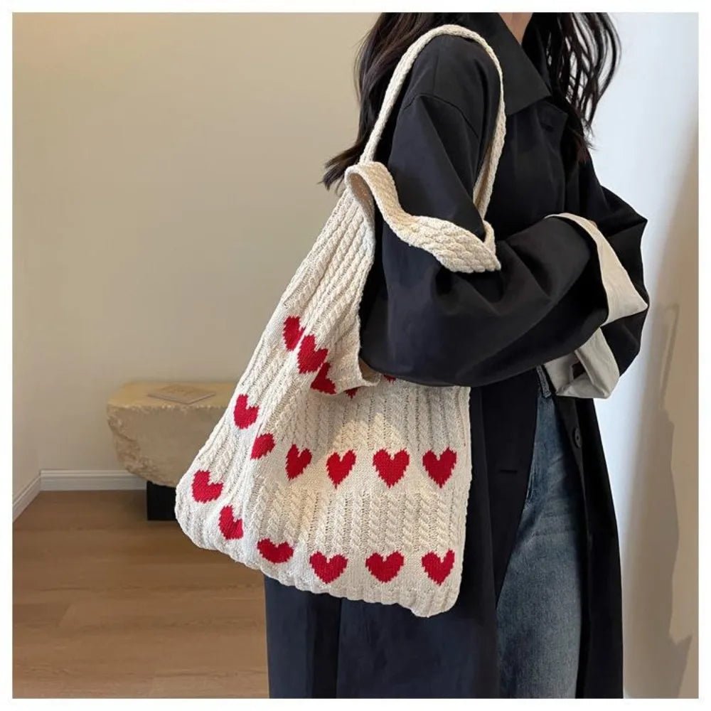 Chic Knitted Tote Bag - | KSLotuslux