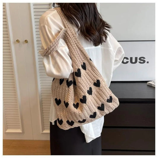 Chic Knitted Tote Bag - | KSLotuslux