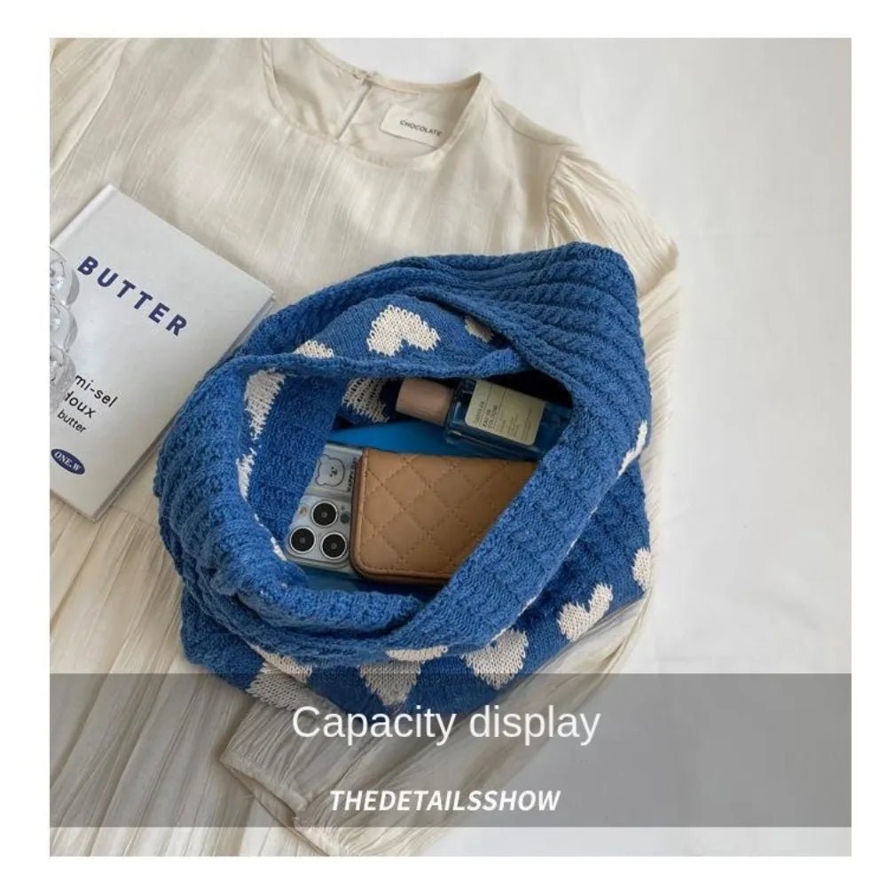 Chic Knitted Tote Bag - | KSLotuslux