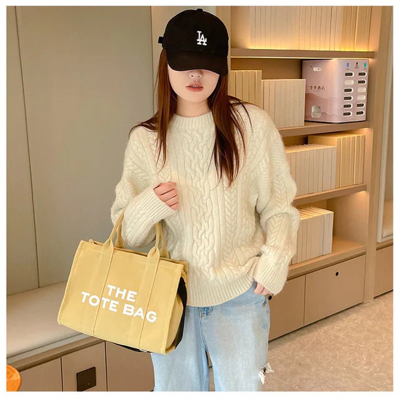 Chic “The Tote Bag” Canvas Shopper — Stylish & Functional - | KSLotuslux