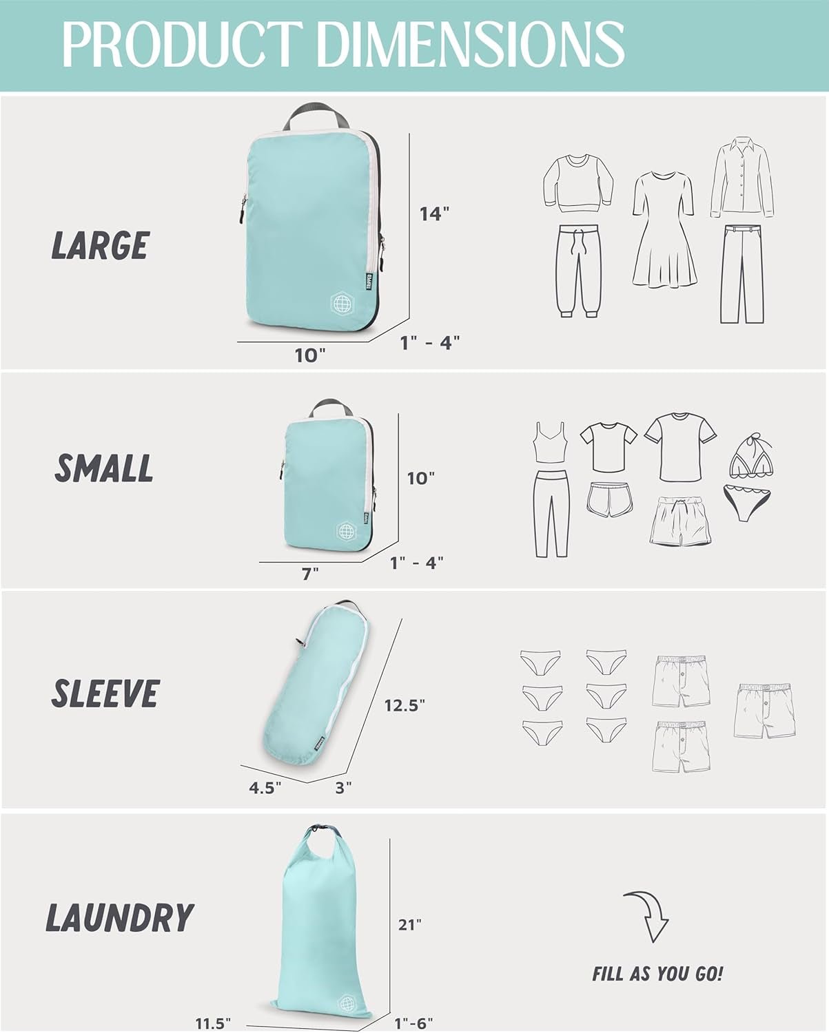Compression Packing Cubes for Carry-On Travel | Lightweight & Durable - | KSLotuslux