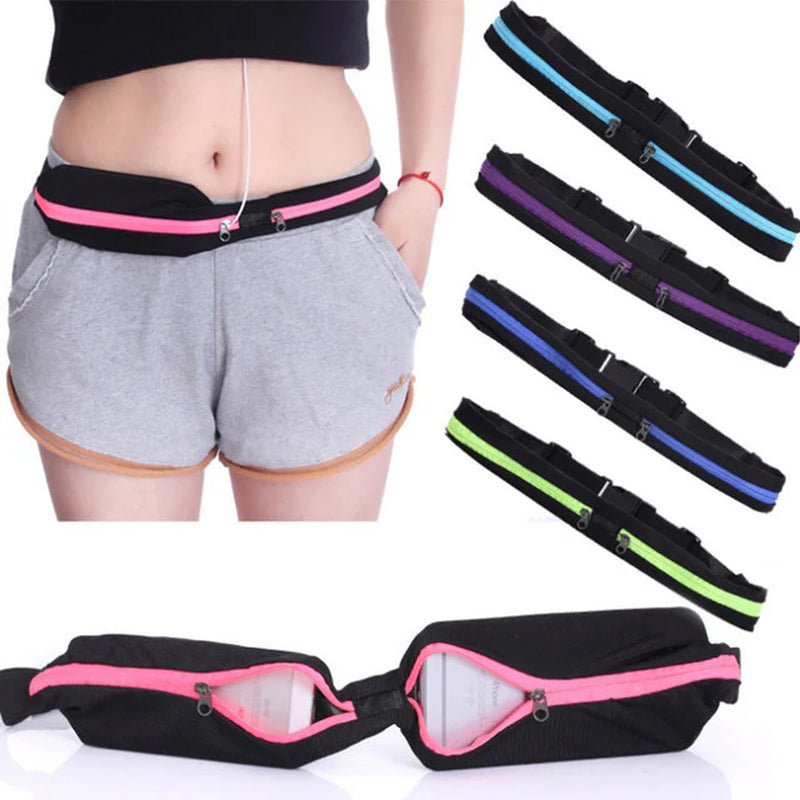Dual Pocket Running Belt / Fanny Pack for Jogging, Cycling & Travel - | KSLotuslux