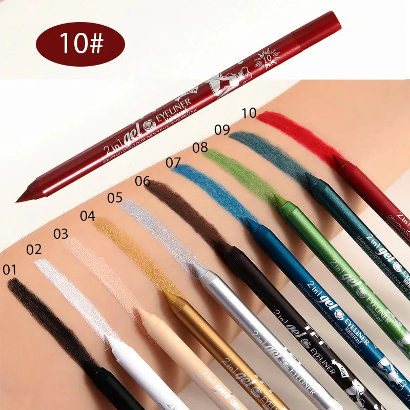  Waterproof Gel Eyeliner Pencil | Long-Lasting, High-Pigment Colors