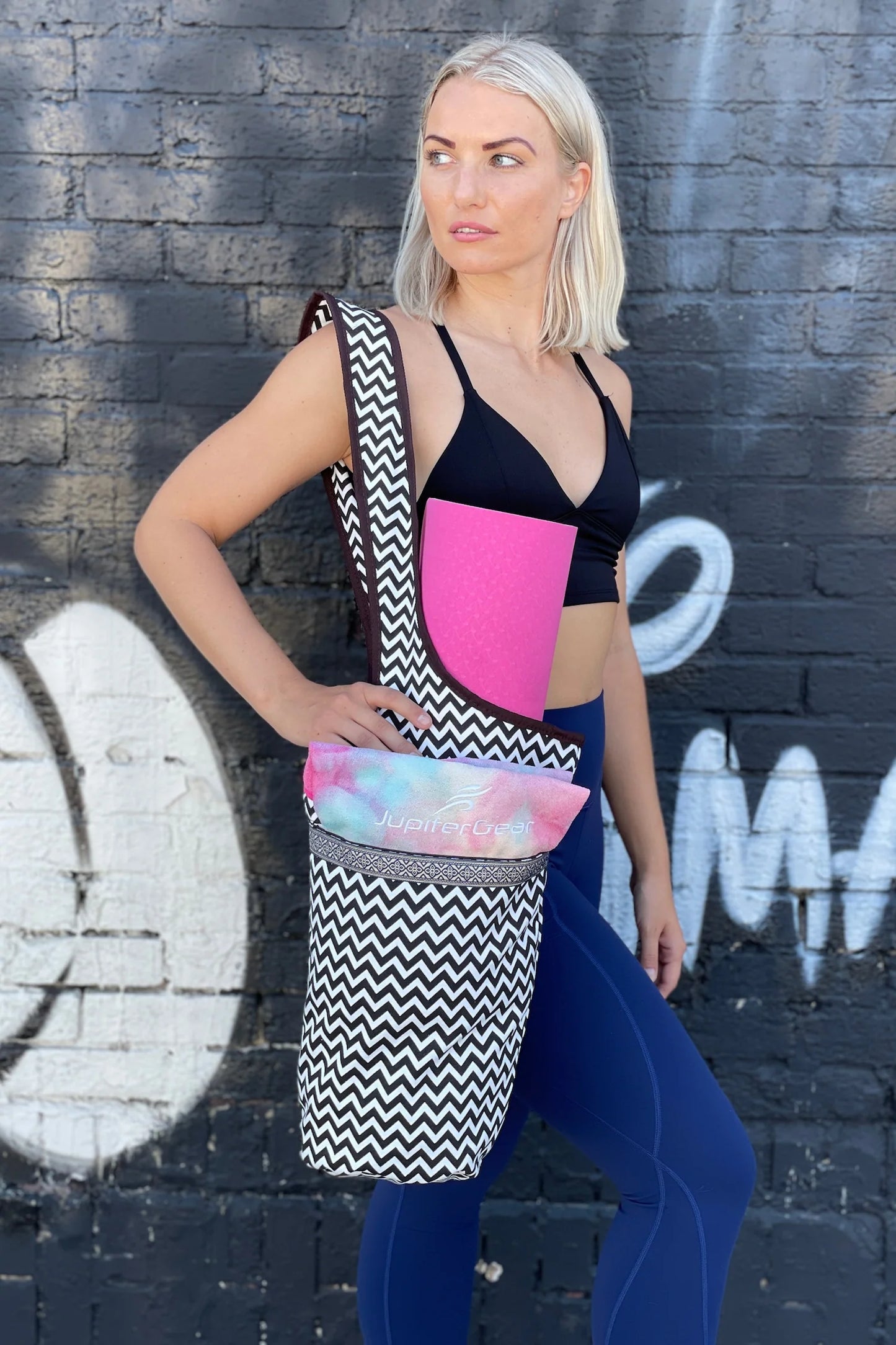 Yoga Mat/Pilates Tote – Large Pockets, Fits Most Sizes