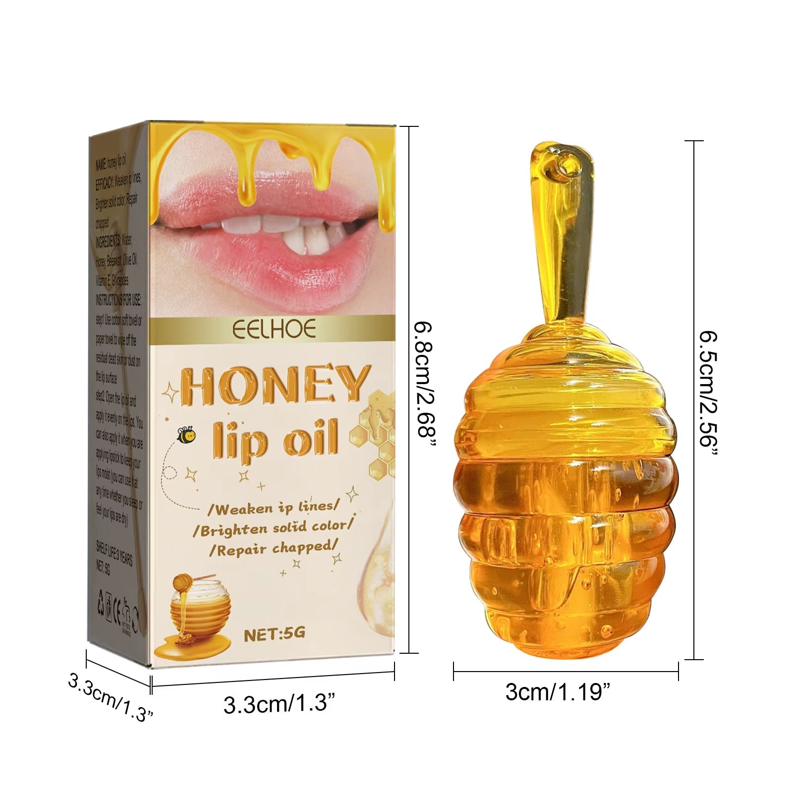 Honey Lip Oil – Long-Lasting Moisture & Shine - | KSLotuslux