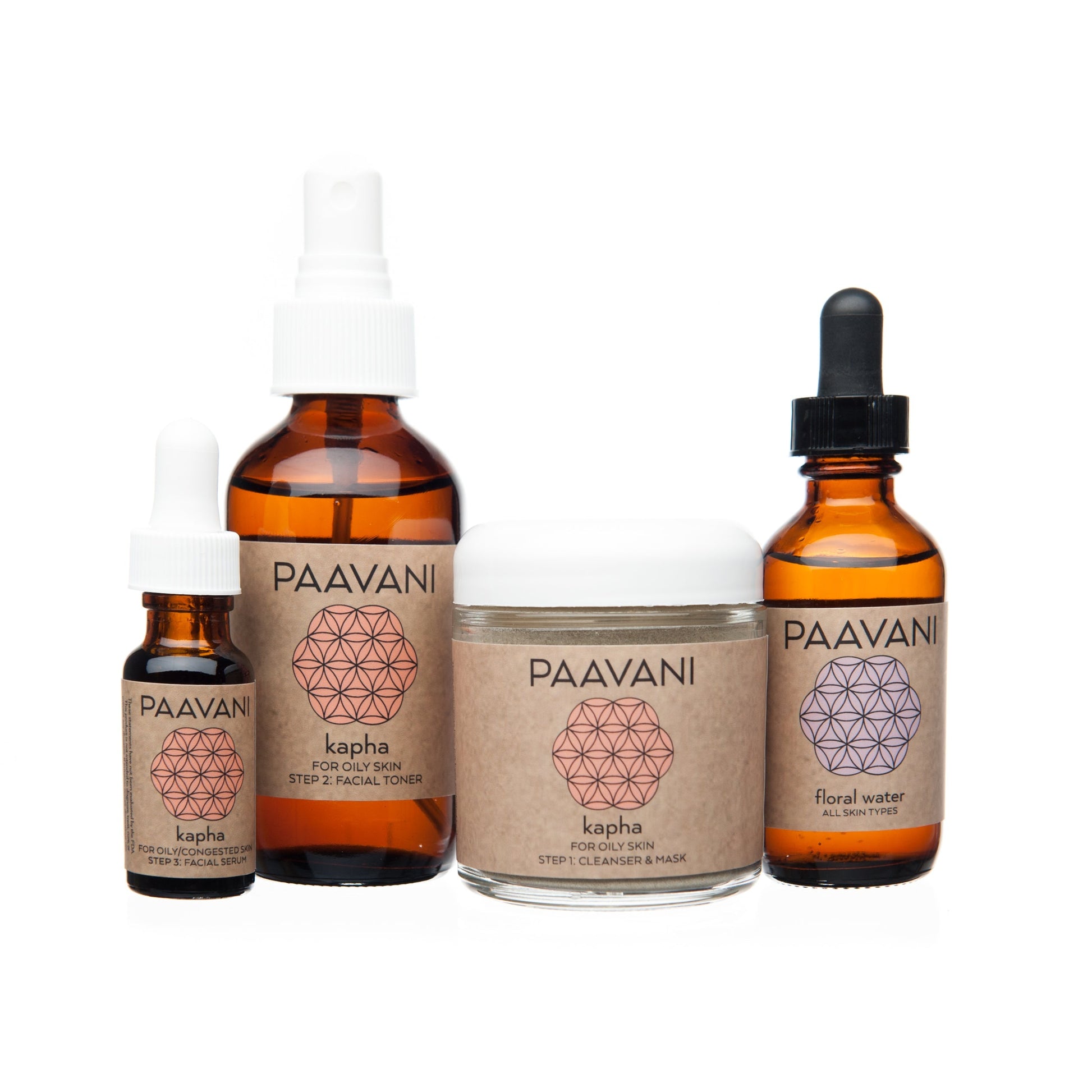 Kapha Skincare Set – Ayurvedic Herbal Routine for Oily Skin Needing a Refresh - | KSLotuslux