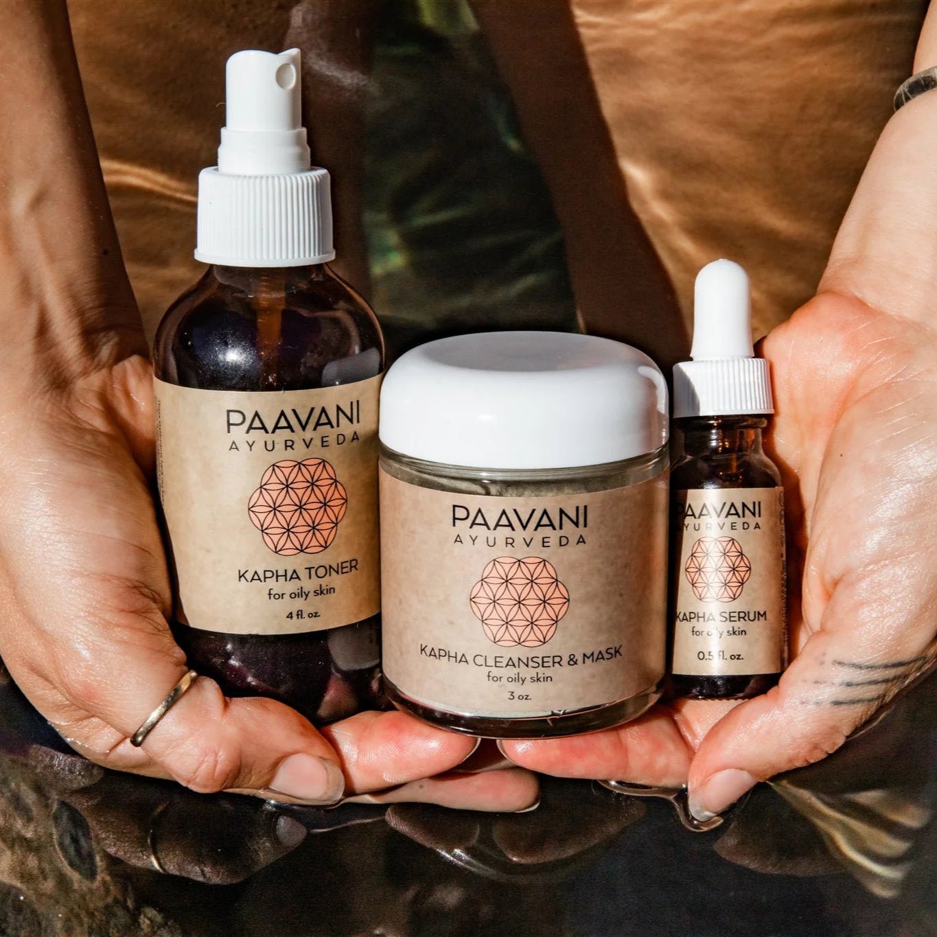 Kapha Skincare Set – Ayurvedic Herbal Routine for Oily Skin Needing a Refresh - | KSLotuslux