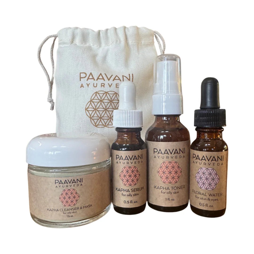 Kapha Skincare Set – Ayurvedic Herbal Routine for Oily Skin Needing a Refresh - | KSLotuslux