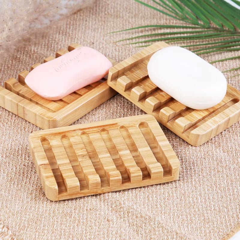 Natural Bamboo Soap Dish – 1 or 2 Pack - | KSLotuslux