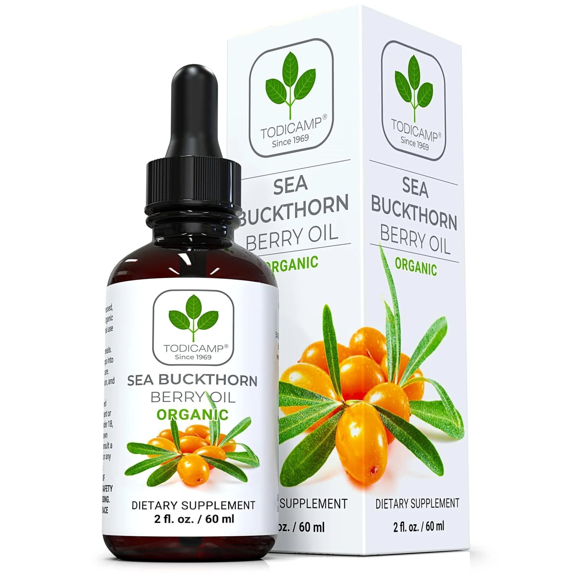 Organic Sea Buckthorn Oil – Cold-Pressed 2Fl Oz | For Face, Hair & Body - Skincare | KSLotuslux