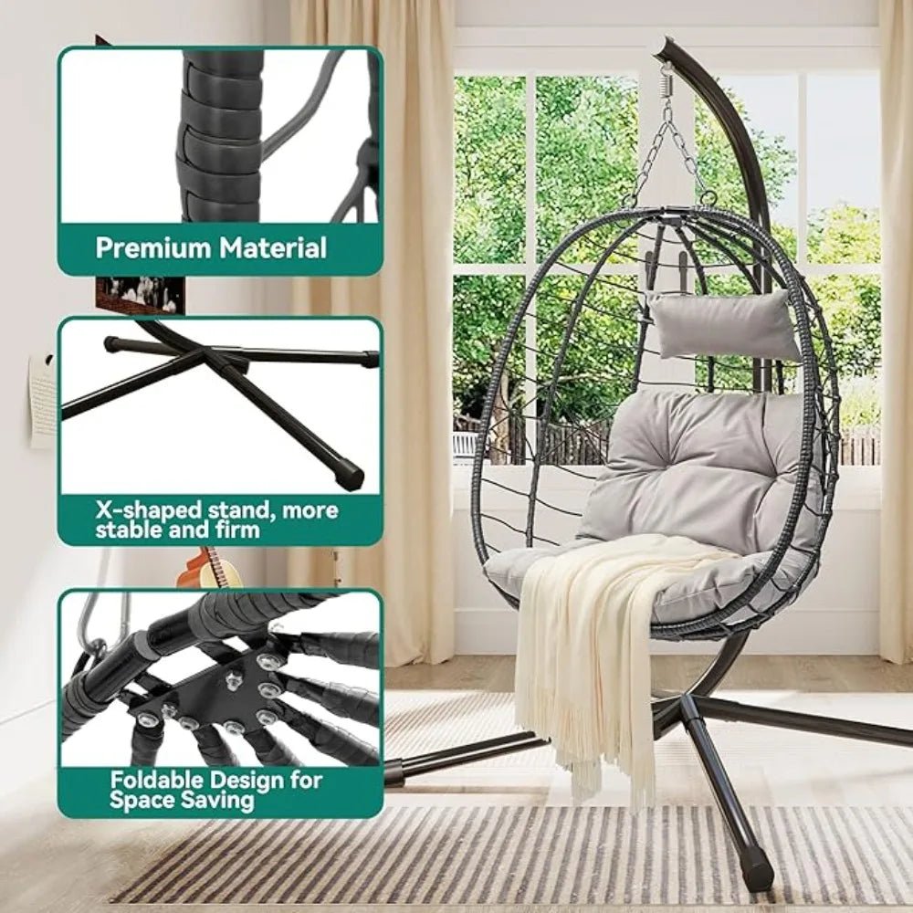 Relax in style with this cozy hanging egg chair! - | KSLotuslux