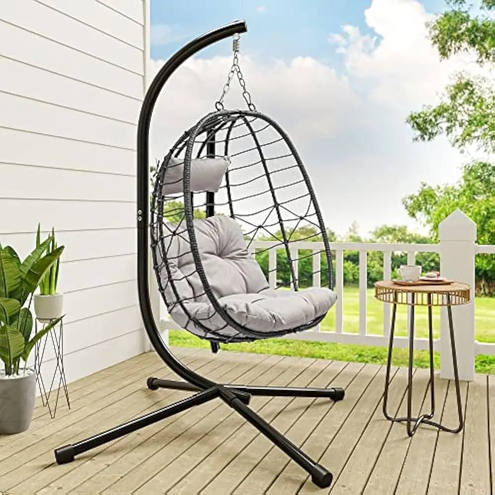 Relax in style with this cozy hanging egg chair! - | KSLotuslux