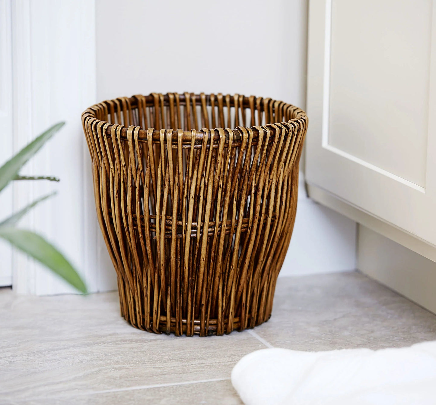 Small Reed Willow Waste Basket - | KSLotuslux