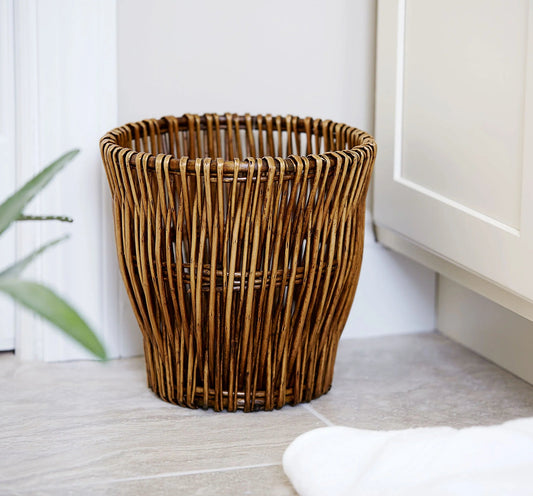 Small Reed Willow Waste Basket - | KSLotuslux