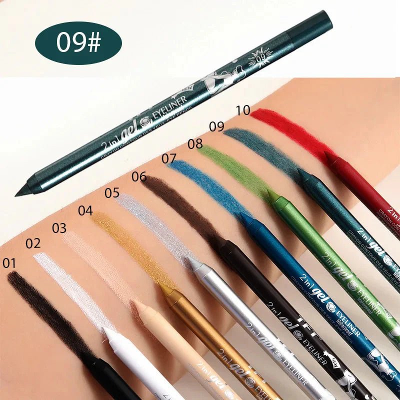 Waterproof Gel Eyeliner Pencil | Long-Lasting, High-Pigment Colors - | KSLotuslux