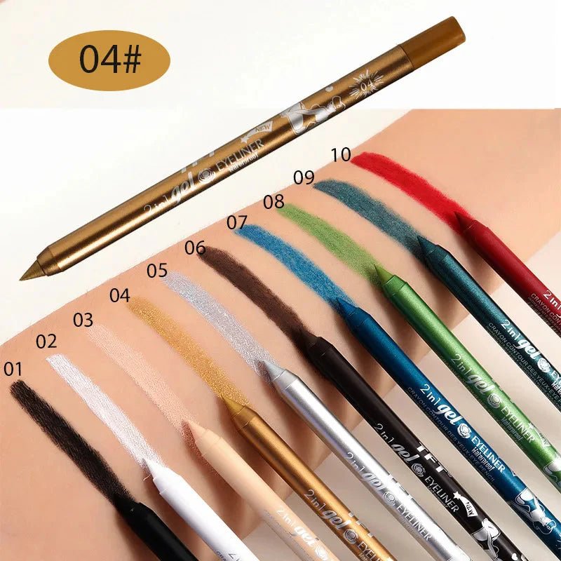 Waterproof Gel Eyeliner Pencil | Long-Lasting, High-Pigment Colors - | KSLotuslux