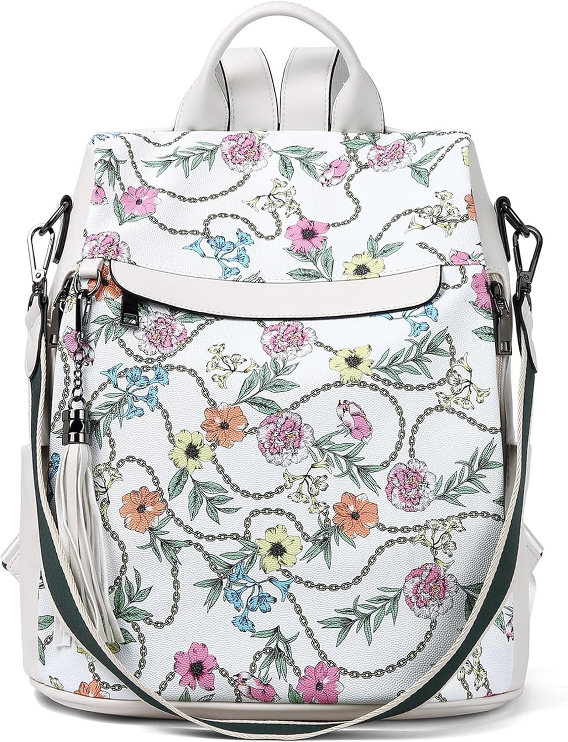 Women’s Backpack Purse Made from soft, durable PU (polyurethane) leather with Tassel - | KSLotuslux