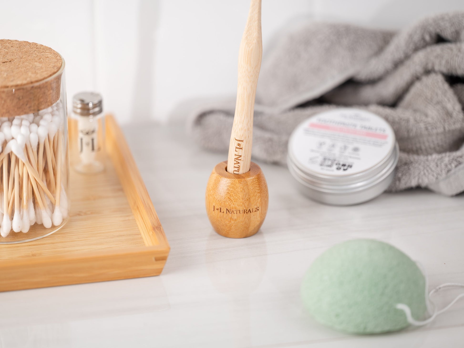 Wood Toothbrush Stand - | KSLotuslux